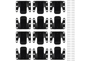 Komokeru Metal Sectional Couch Connectors, 12 PCS Universal Sectional Sofa Furniture Interlocking Sectional Sofa Fastener Software Bracket with Screws for for Loveseat, Chair, Recliner