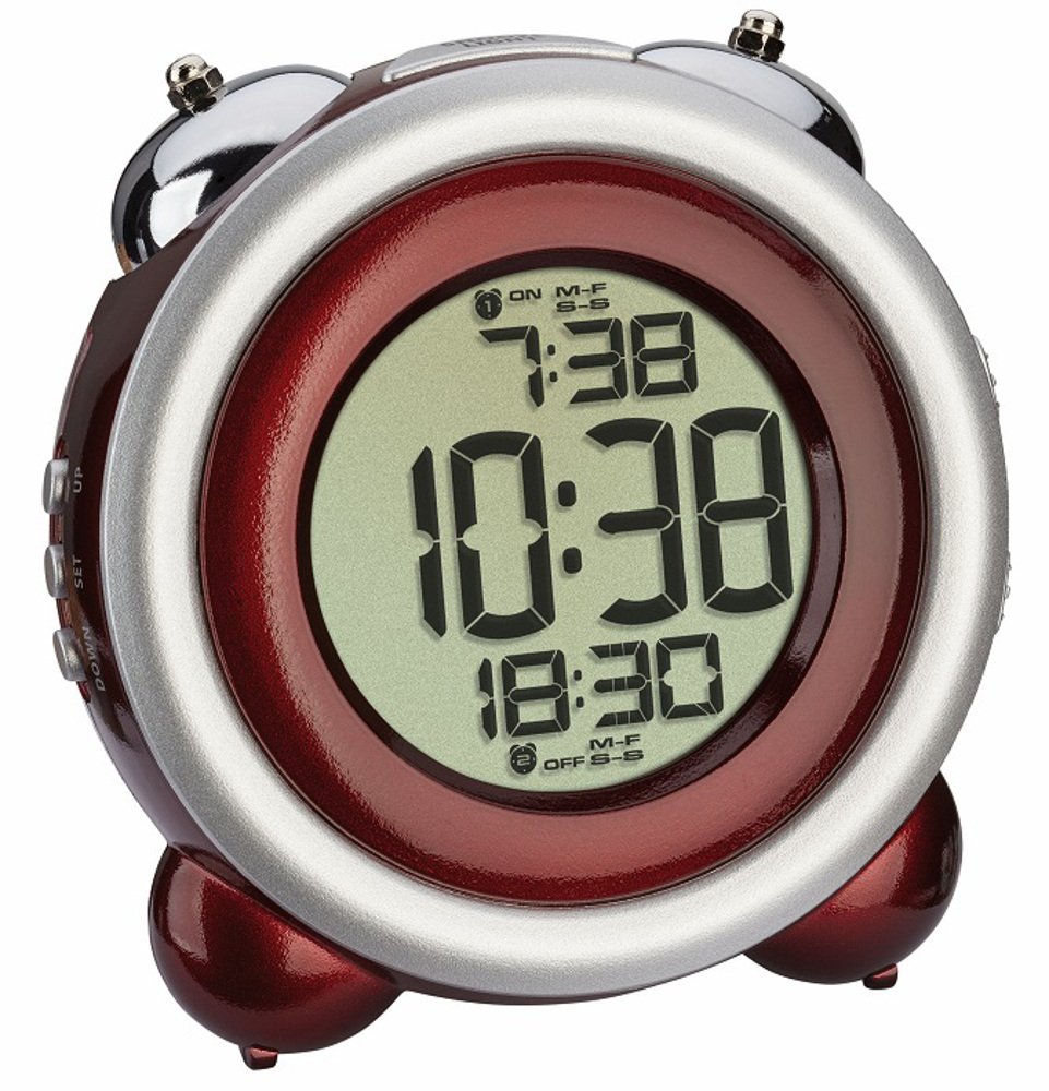 TFA Dostmann Digital bell alarm Travel Alarm Clock with 2 alarms 60.2016.05 red — image 1