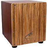 GECKO Cajon Drum Box with Tool-Free Adjustable Guitar Strings, Snare and Bass Tones | 12.6" Compact Percussion Instrument for Beginners and Pros (CM65Z)