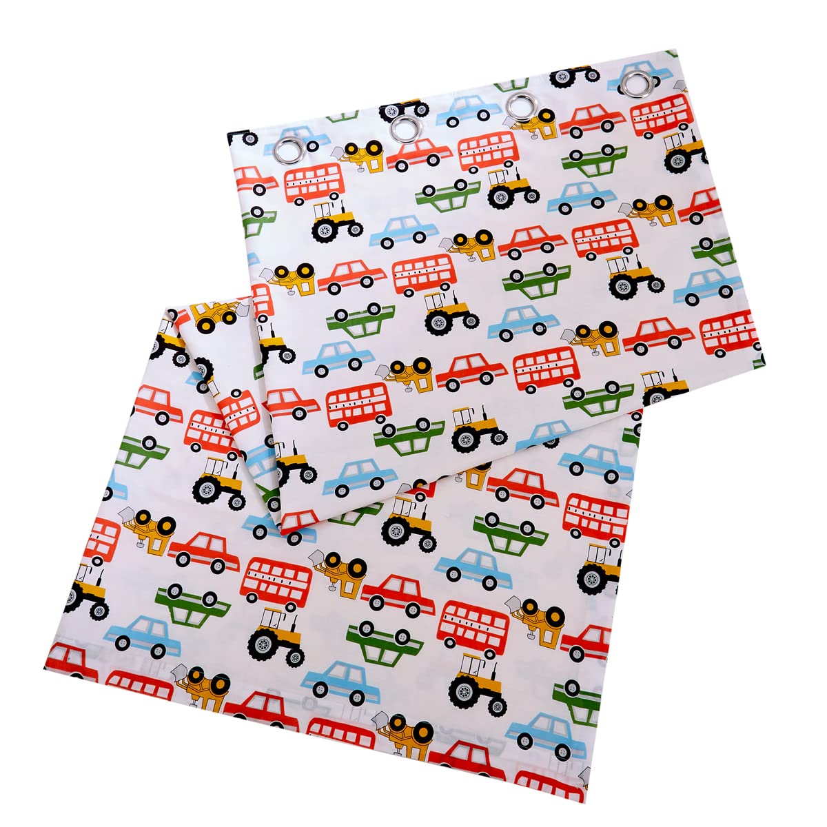 Olivia Rocco Beep Beep Duvet Cover Set Duvet Cover Quilt Fitted Sheet Transport Kids Car Truck Helicopter Reversible Soft Easy Care Quilt Bedding Set With Pillowcase (Curtains (66" x 72"))