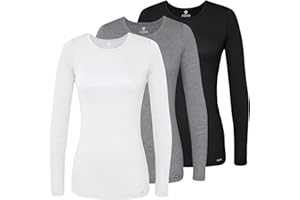 ADAR UNIFORMS Adar Underscrubs for Women 3 Pack - Long Sleeve Underscrub Comfort Tee