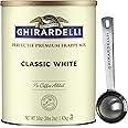Ghirardelli Classic White Premium Frappé Mix, 3.12 lb Can with Ghirardelli Stamped Barista Spoon