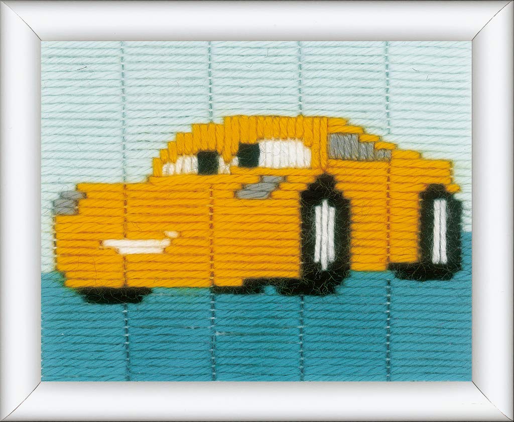 Vervaco Long Stitch Kit: Cars-Cruz, Cotton, Assorted, 20 x 1 x 25 cm