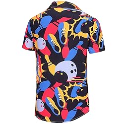 KYKU Mens Bowling Shirts 1950s Hawaiian Shirt