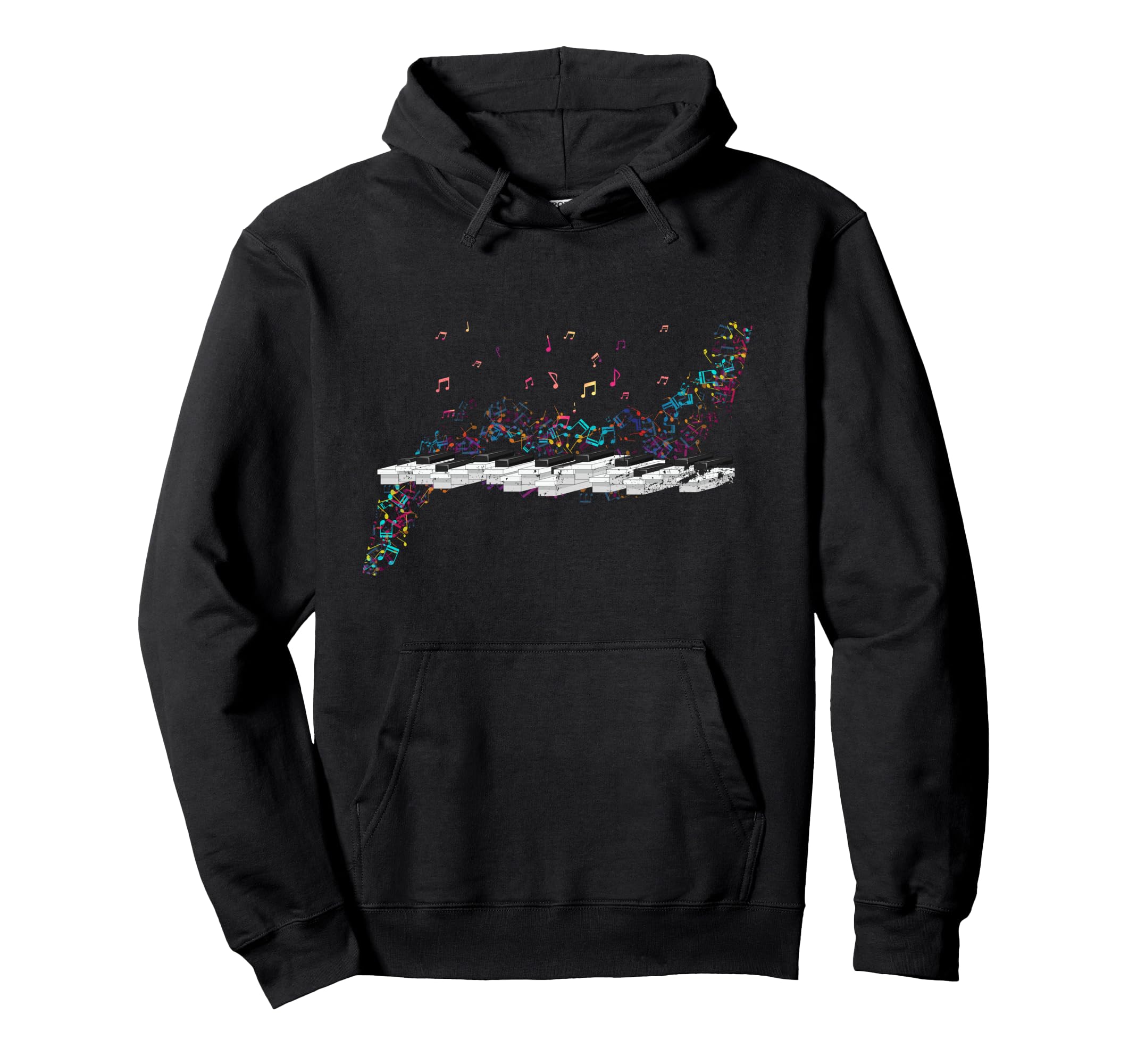 Music Notes Keyboard Pianist Musical Instrument Piano Pullover Hoodie