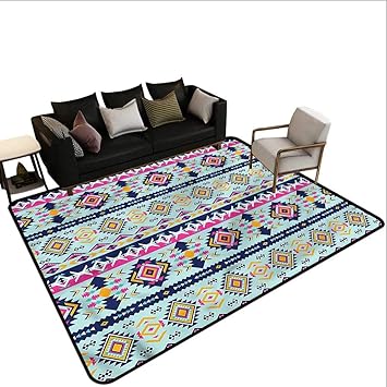 Amazon Com Aztec Washable Kitchen Area Rug 60 X 72 Abstract