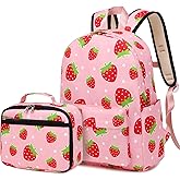 AUIVTY Preschool Backpack Kids Backpack with Lunch Box Toddler Backpack Kindergarten Daycare School Bookbag