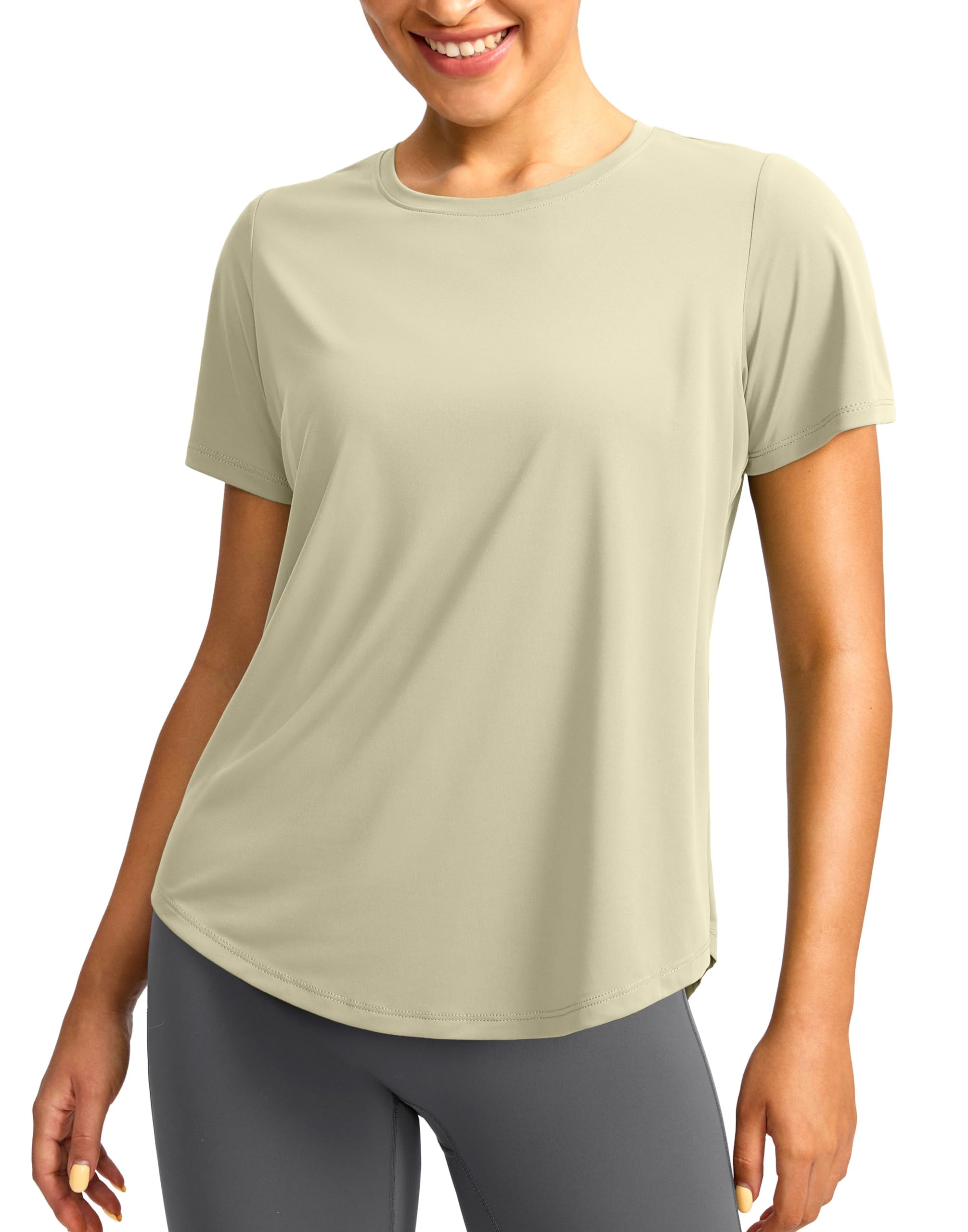 Women's Short Sleeve Workout Shirts Breathable UPF