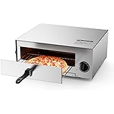 Costway Electric Oven, Stainless Steel Baker with Auto Shut-Off, Handle, Removable Tray, Countertop Pizza Maker for Kitchen &amp; Commercial Use