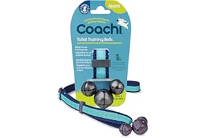 COMPANY OF ANIMALS Coachi Toilet Training Bells, Suitable for Puppy or Newly Acquired Dog, House Training, Stop Door Scratching, Easy to Use, Adjustable Height. Dog Accessory, Great for Clicker Training, Easy to Hear