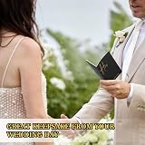 Thinp His and Hers Wedding Vow Books with Gold Foil - Black & White view 6