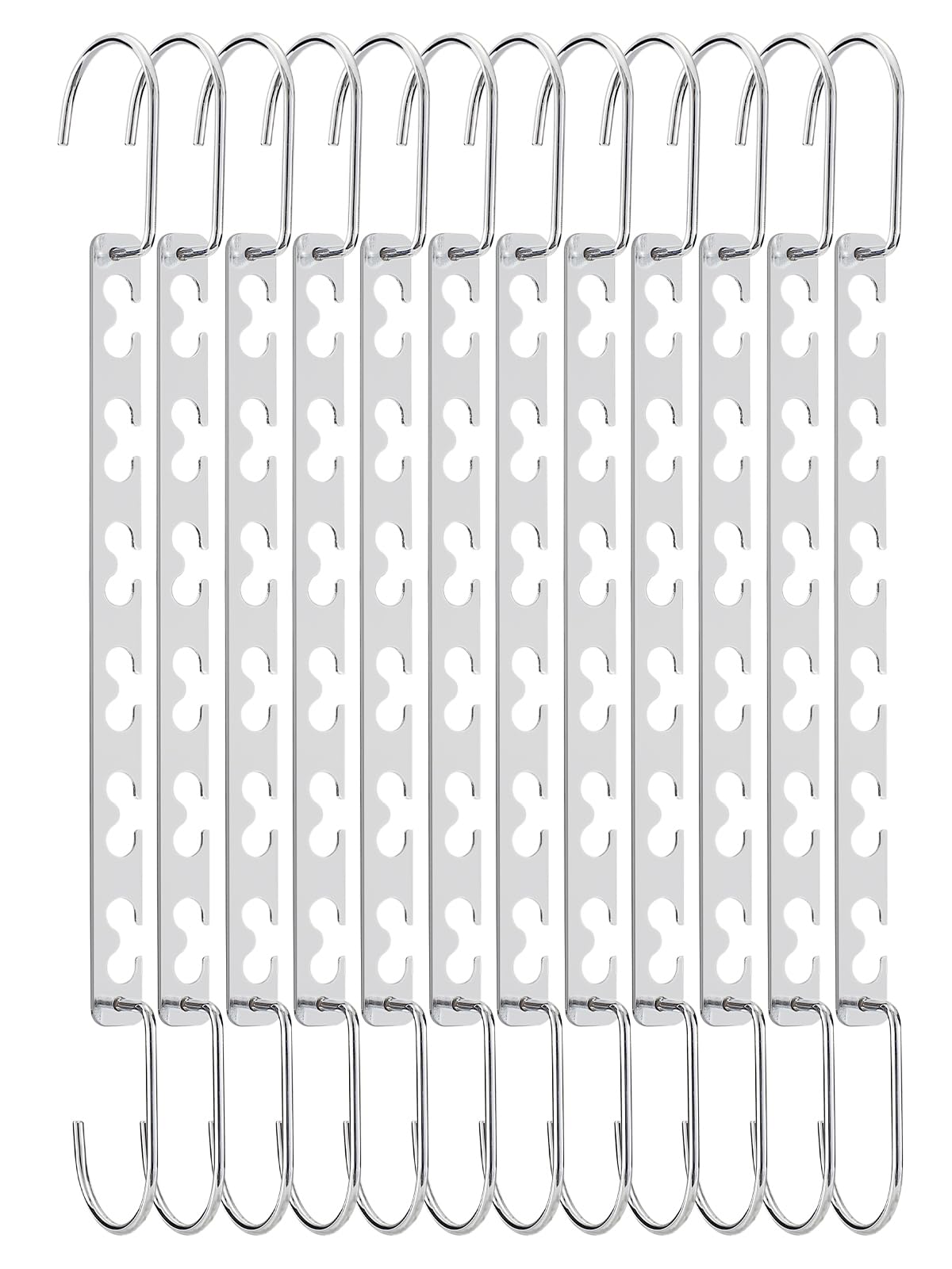 HOUSE DAY Magic Hangers Space Saving Hangers for Clothes Hangers Space Saving Wardrobe Clothing Hanger Oragnizer Closet(12 Pack)