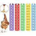 16mm 100 Pcs Chicken Leg Rings - Colorful Readable Numbered Chicken Identification Leg Bands, Durable Poultry Leg Bands Clip on Leg Rings for Ducks Chicks Chicken Guinea Pigeons Goose Gamefowl Turkey