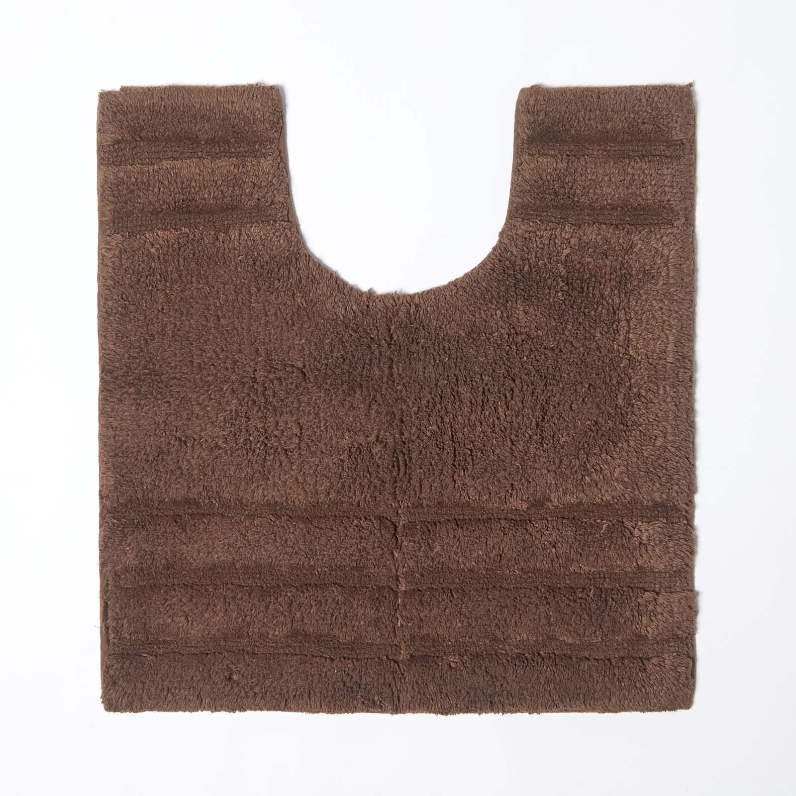 HOMESCAPES Spa Supreme Luxury Pedestal Mat, Chocolate, Very Heavy 1800 GSM, Super Soft Plush Cotton, 50x55cm, Washable at Home. Bath Mats Sold Seperately