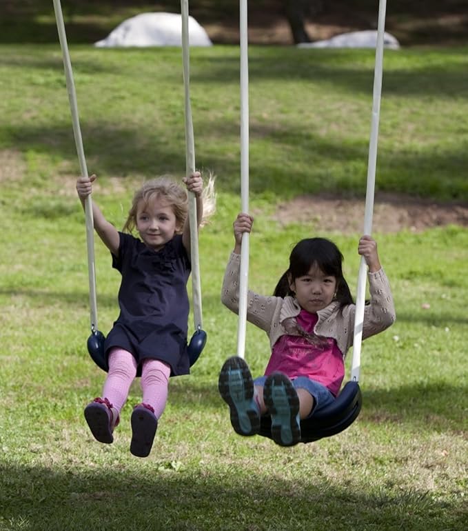sportspower almansor metal slide and swing set with trampoline