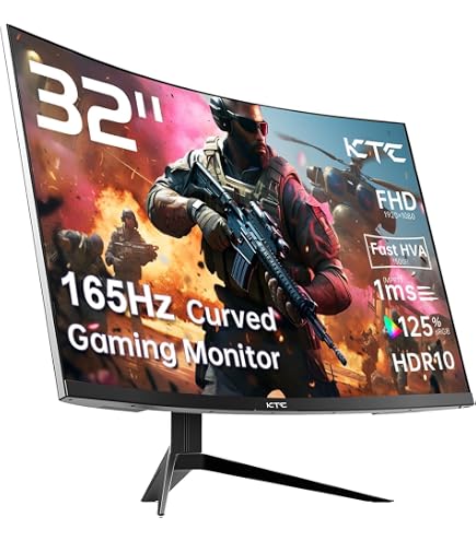 KTC 27 inch WQHD 180Hz 1ms Curved Gaming Monitor 1440P 144Hz
