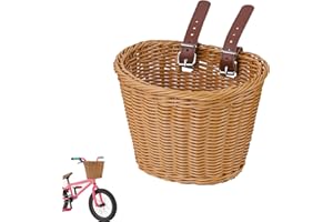 SAHENITEANA Kids Bike Basket Durable Removable with Bike Accessories for Boys Girls Kids Bikes, Toddlers Micro Tricycle