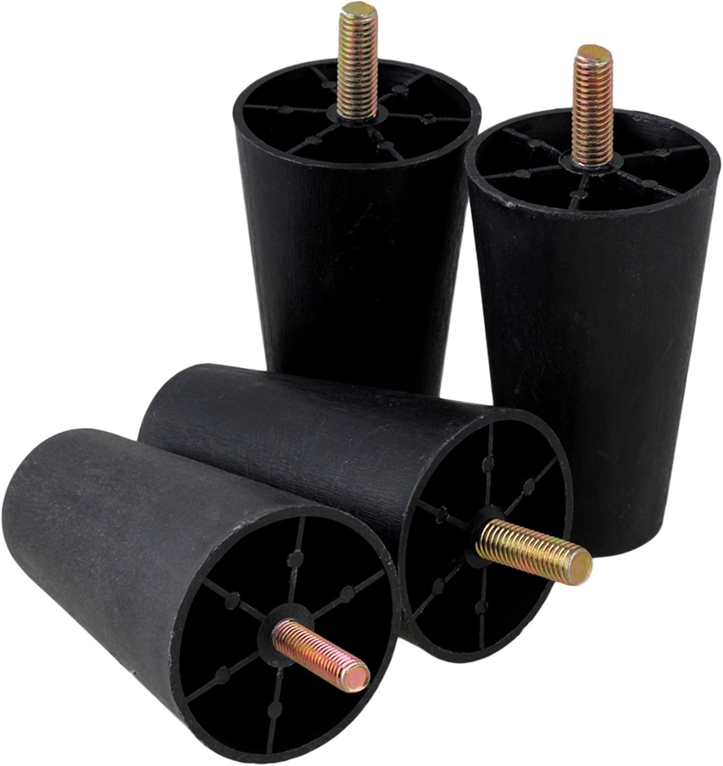 SHANOER Sofa Legs for Furniture Repair Desk Couch Bed Replacement Feet 40x60x100mm Balck Pack of 4, Black - Image 4