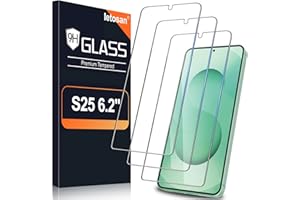 3 Pack for Samsung Galaxy S25 Screen Protector, 9H Tempered Glass, Ultrasonic Fingerprint Unlock, Case Friendly for Samsung G