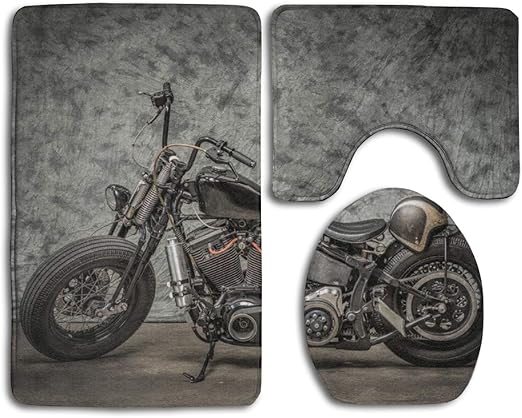 Amazon Com Kdcrdiy Harley Davidson Motorcycle Bathroom Rug Mat 3