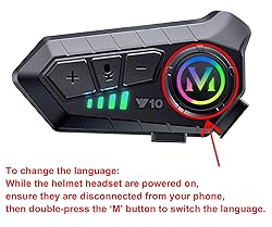 FEYA Motorcycle Helmet Speakers High Battery Life