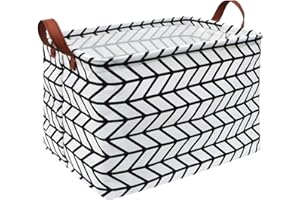 HIYAGON Kids Storage Basket Gift Basket Empty Baby Basket for Boys and Girls Toy Storage Bin Organizer Box Rectangular Room Decor for Home,Books(Black arrow)