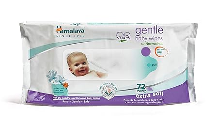 Himalaya Gentle Baby Wipes, 72 Wipes