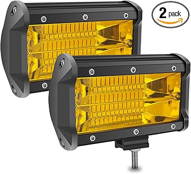 Led Light Bar 2X 6.5 Inch Quad 72W Spot Flood Driving Lights for Trucks Rzr Jeep
