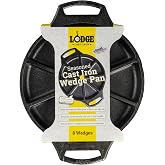 Lodge Pre-Seasoned Cast Iron Wedge Pan, 8 Wells, 11.69 Inches | Oven-Safe Bakeware with 8 Wedge Wells for Brownies, Cornbread Wedges &amp; Scones, Made in USA, PFAS-Free