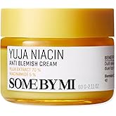 SOME BY MI Yuja Niacin Anti Blemish Cream – 2.02oz, 60ml – Korean 5% Niacinamide Face Moisturizer to Brighten Dull-Looking Skin – Dark Spot Remover with Alpha-Bisabolol for Face – Korean Skin Care