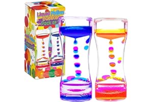 YUE MOTION Liquid Motion Bubbler Visual Sensory Toys, Liquid Timer– New Big Calming Sensory Bubbler Toy- Colorful Liquid Hourhlass for Stocking Stuffers, Novelty Gifts