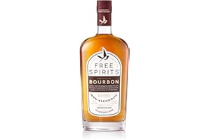 THE FREE SPIRITS COMPANY Free Spirits Non-Alcoholic Bourbon Spirit - Award Winning Whiskey Alternative - Low Calorie, Vegan, Gluten-Free with B-Vitamins - Natural Ingredients for Delicious Cocktails - 750 ml Bottle