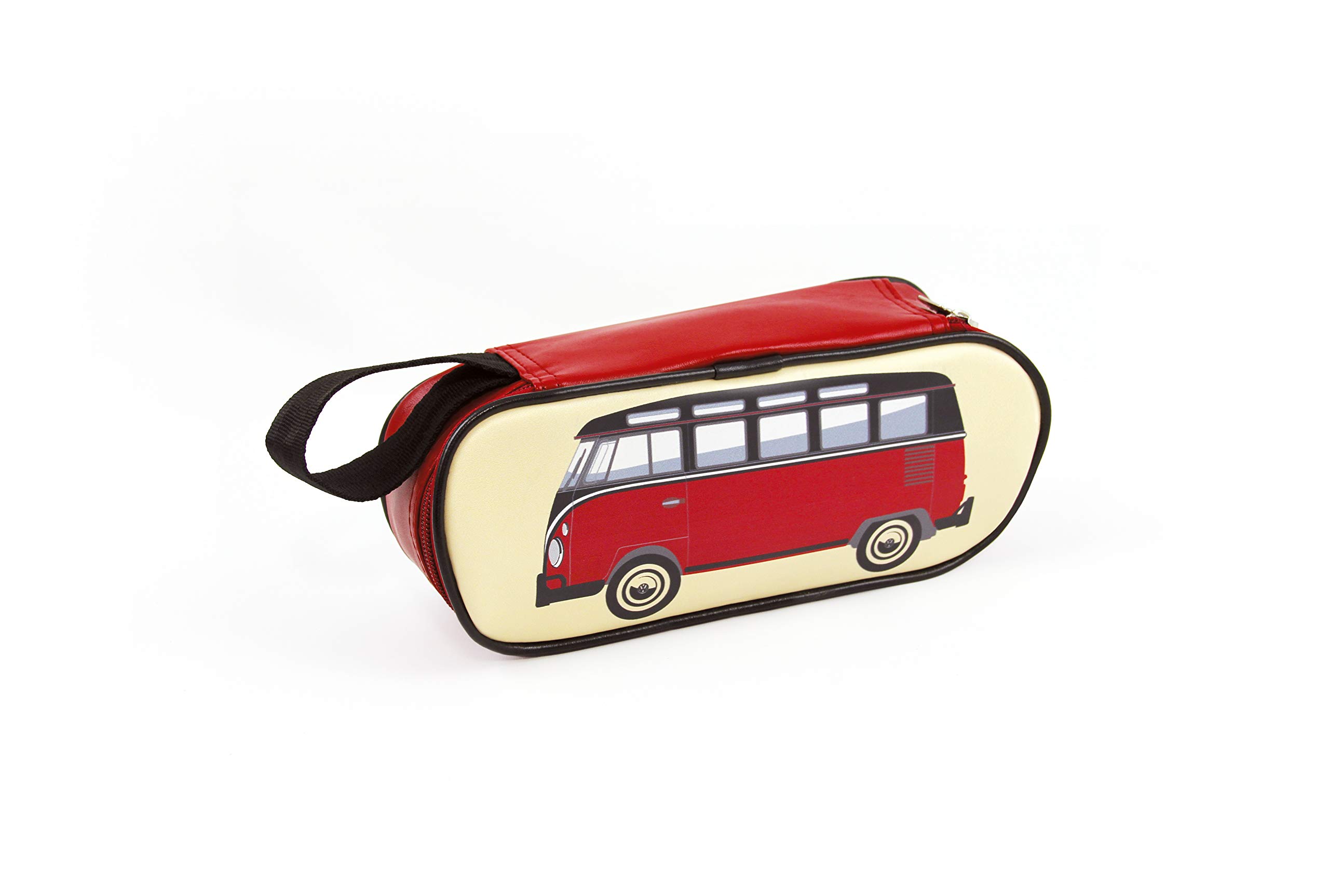 BRISA VW Collection - Volkswagen Utensil Pencil Case Stationery Pouch Make-up Holder in T1 Bus Campervan Design (Classic Bus/Red) — image 1