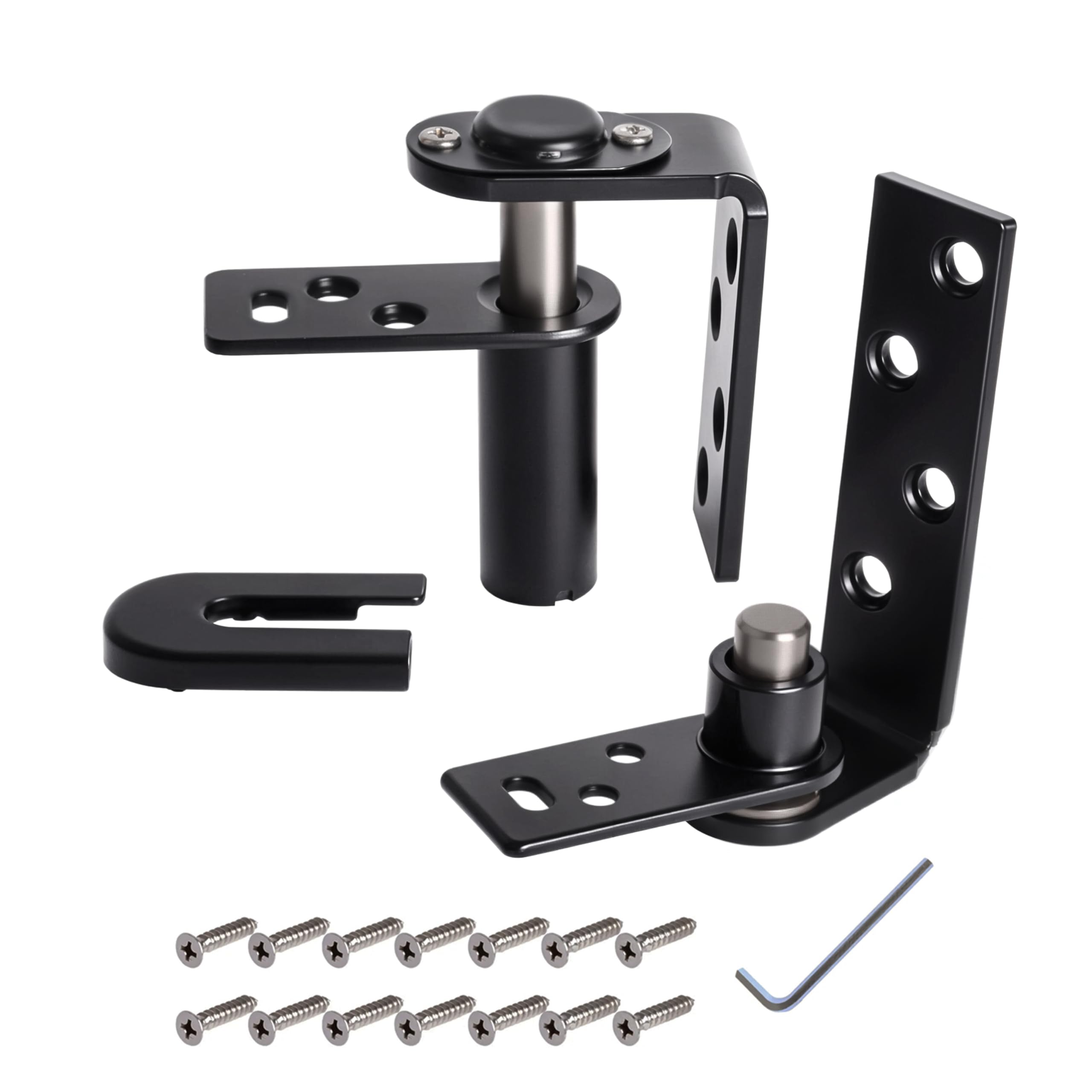 Photo 1 of 1 Pack Swing Door Hinge, Cafe Door Hinges Dual Swing, Hardware Commercial Saloon Door Hinges Heavy Duty, 180 Degree Rotation for Double Swinging Cafe Door Hardware Hinges