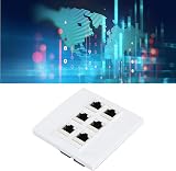 6 Port Cat 6 Ethernet Wall Plate Female to Female Detachable Jacks for Home Work view 5