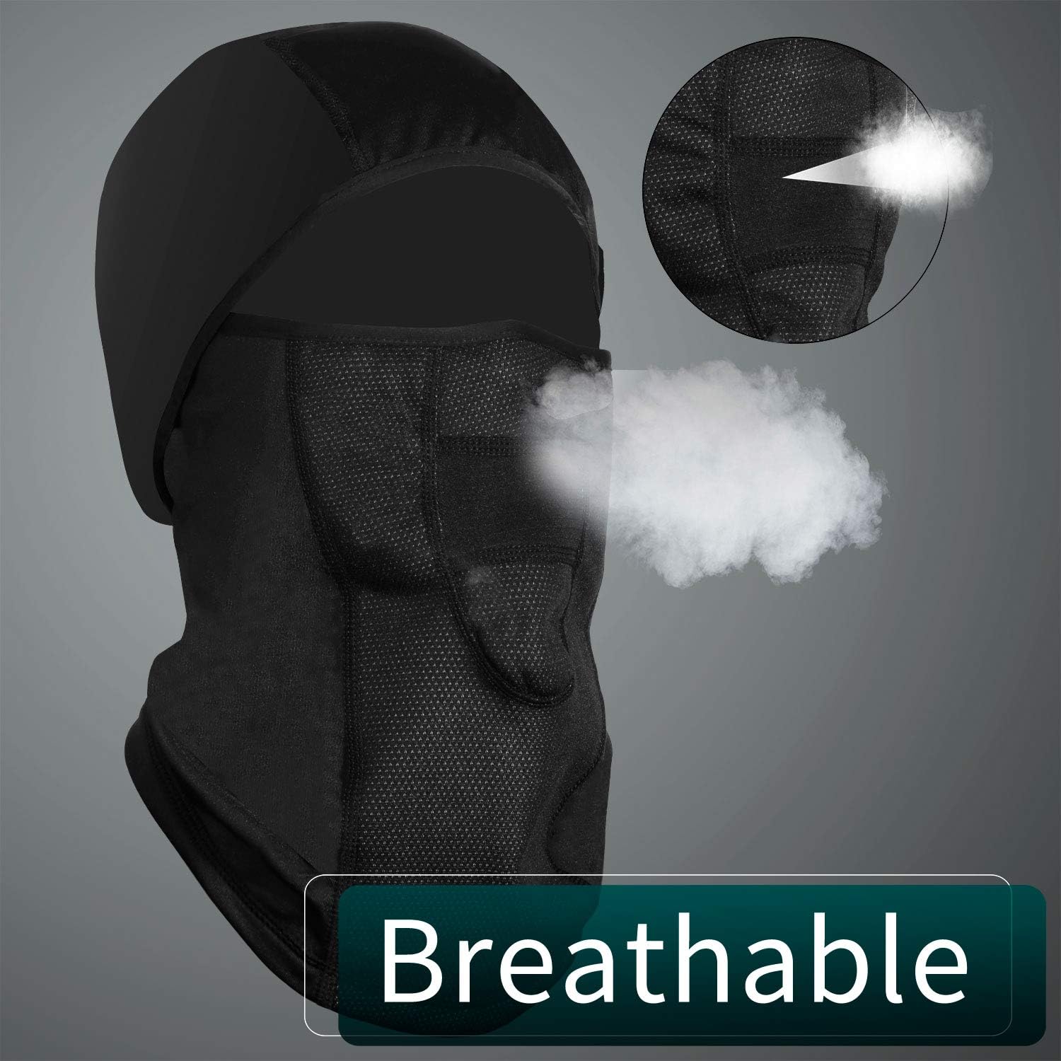 Achiou Winter Balaclava Ski Mask Face Mask Windproof Breathable for Men Women Black at  Men’s Clothing store