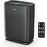 Air Purifiers for Home Large Room with Remote Up to 3000 Sq Ft, Double-Sided H13 Hepa Pet Air Purifier with PM 2.5 Display Air Quality Sensor, Washable Pre-Filter Air Cleaner for Dust, Pets, Smoke