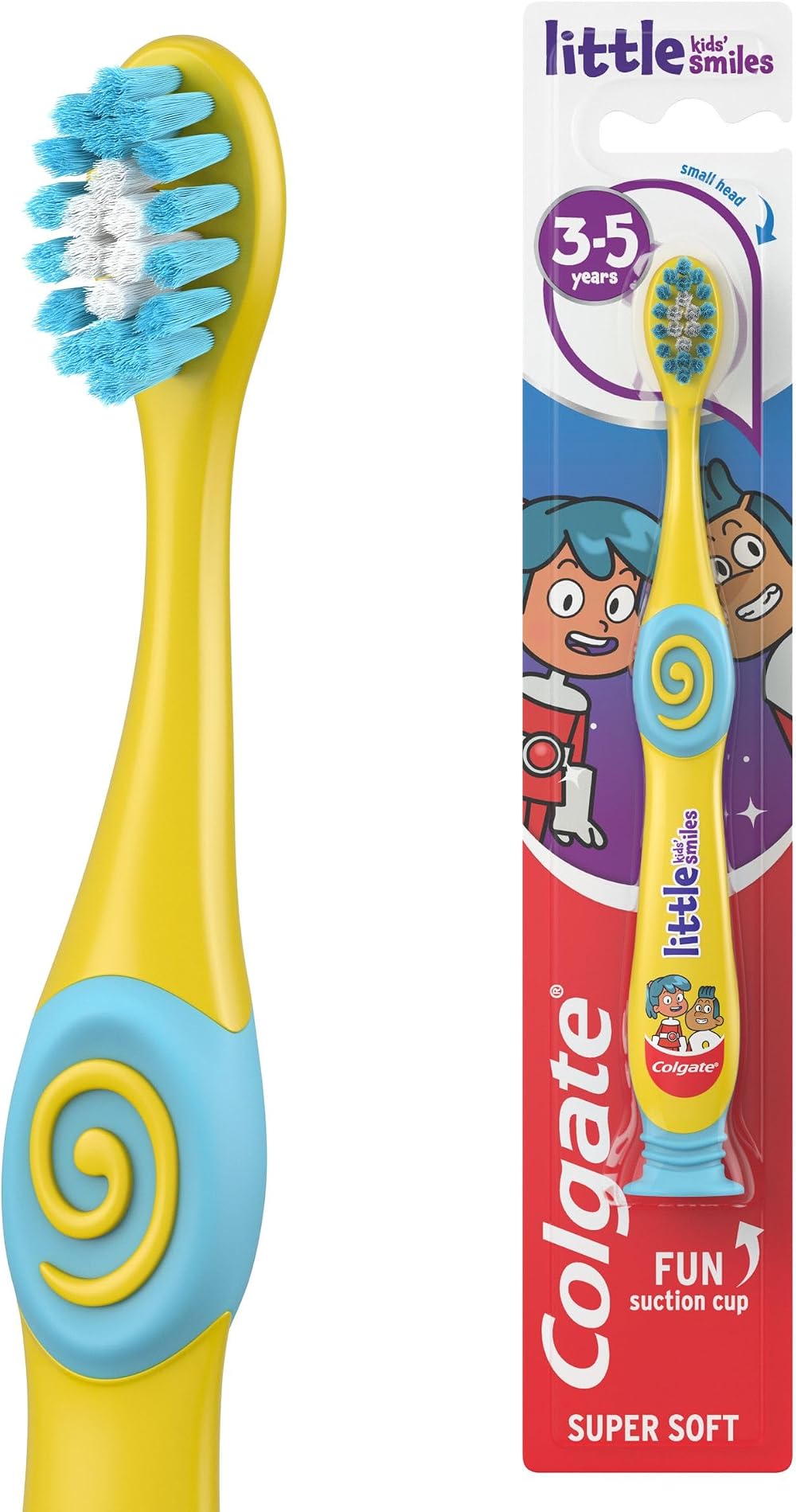 Colgate Kids Toothbrush 3-5 Years Super Soft Bristles Small Head White Tips