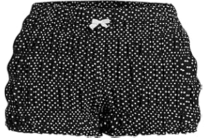 SOLY HUX Women's Polka Dots Ruffle Mini Shorts Y2k Bloomers Elastic Waist Bottoms Micro Boyshorts