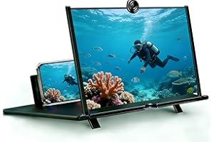 Screen Magnifier, 3D Magnifier Projector Screen, Foldable Phone Stand with Screen Amplifier – Compatible with All Smartphones