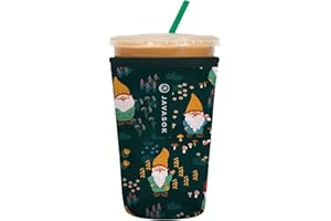 Sok It Java Sok Iced Coffee & Cold Soda Insulated Neoprene Cup Sleeve (Rollin' with My Gnomies, Medium: 24-28oz)