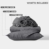 Moonlight20015 Single Bedding Set 3 Piece Duvet Cover Grey Microfiber view 2