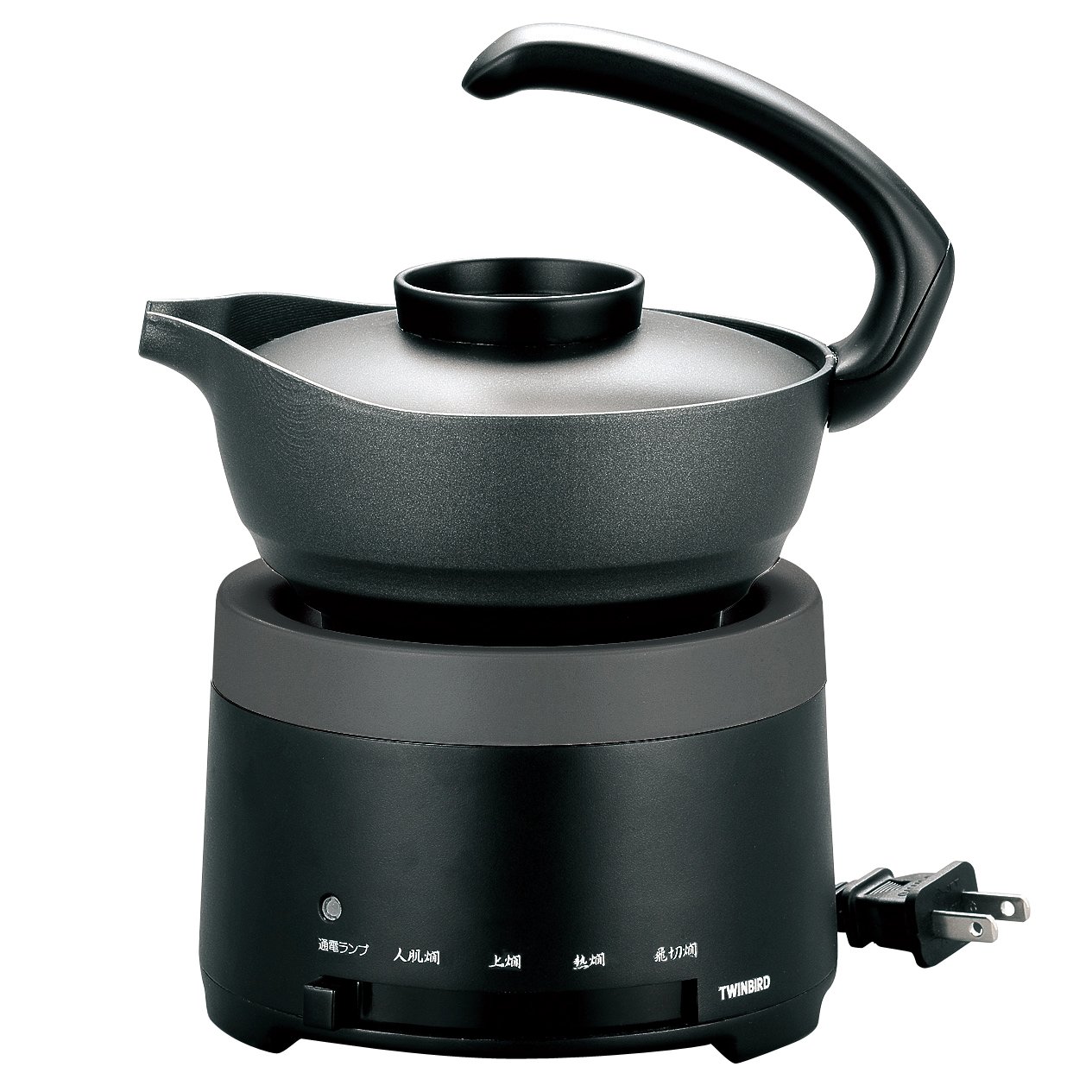 TWINBIRD Japanese Electric Sake Warmer Portable Atsukan Machine Black