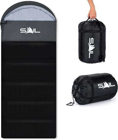 SAIL 3 Season Sleeping Bag Kids Adults Extra Wide 220x75cm 1.3kg