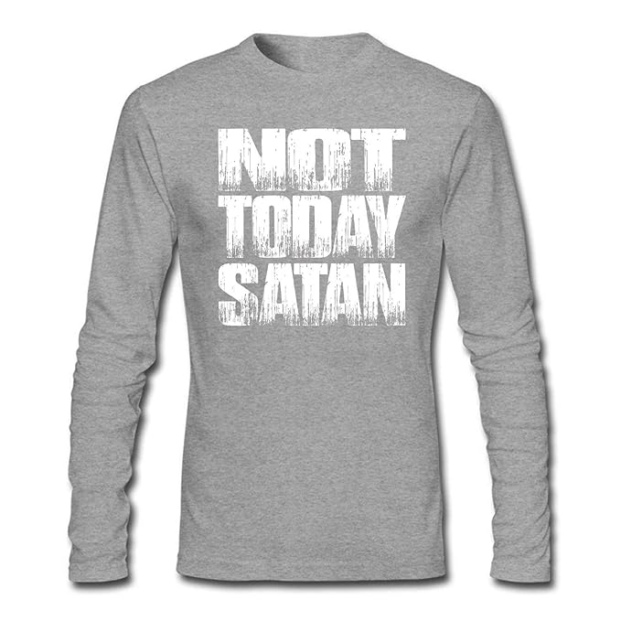 Amazon Com Not Today Satan Long Sleeve T Shirt Women Clothing
