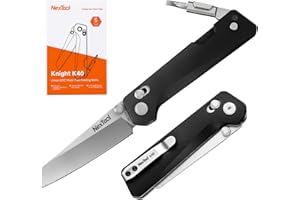 NexTool Knight K40 Multitool,5-in-1 Pocket Knife Multi Tool with Safety Locking,Bits Adjustable to 90°and 180°,Deep Pocket Cl