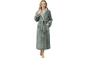NY Threads Womens Fleece Bathrobe - Shawl Collar Soft Plush Robe Spa Robe