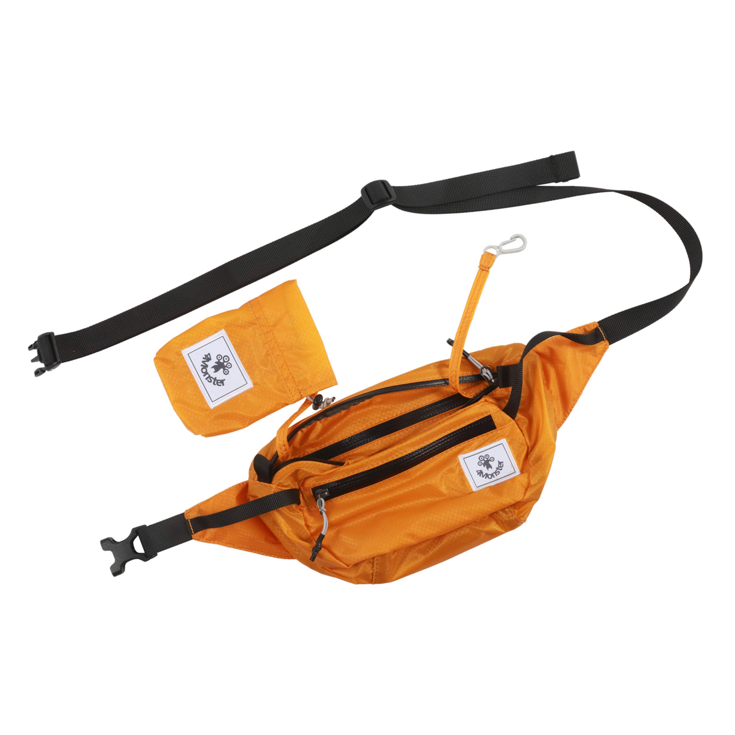 Photo 1 of 4Monster Hiking Waist Packs Portable,Water Resistant Fanny Pack Bags Lightweight with Adjustable Strap for Outdoor, Workout,Running,Hiking,Traveling,Biking,Camping and Fishing (Orange, 2L)