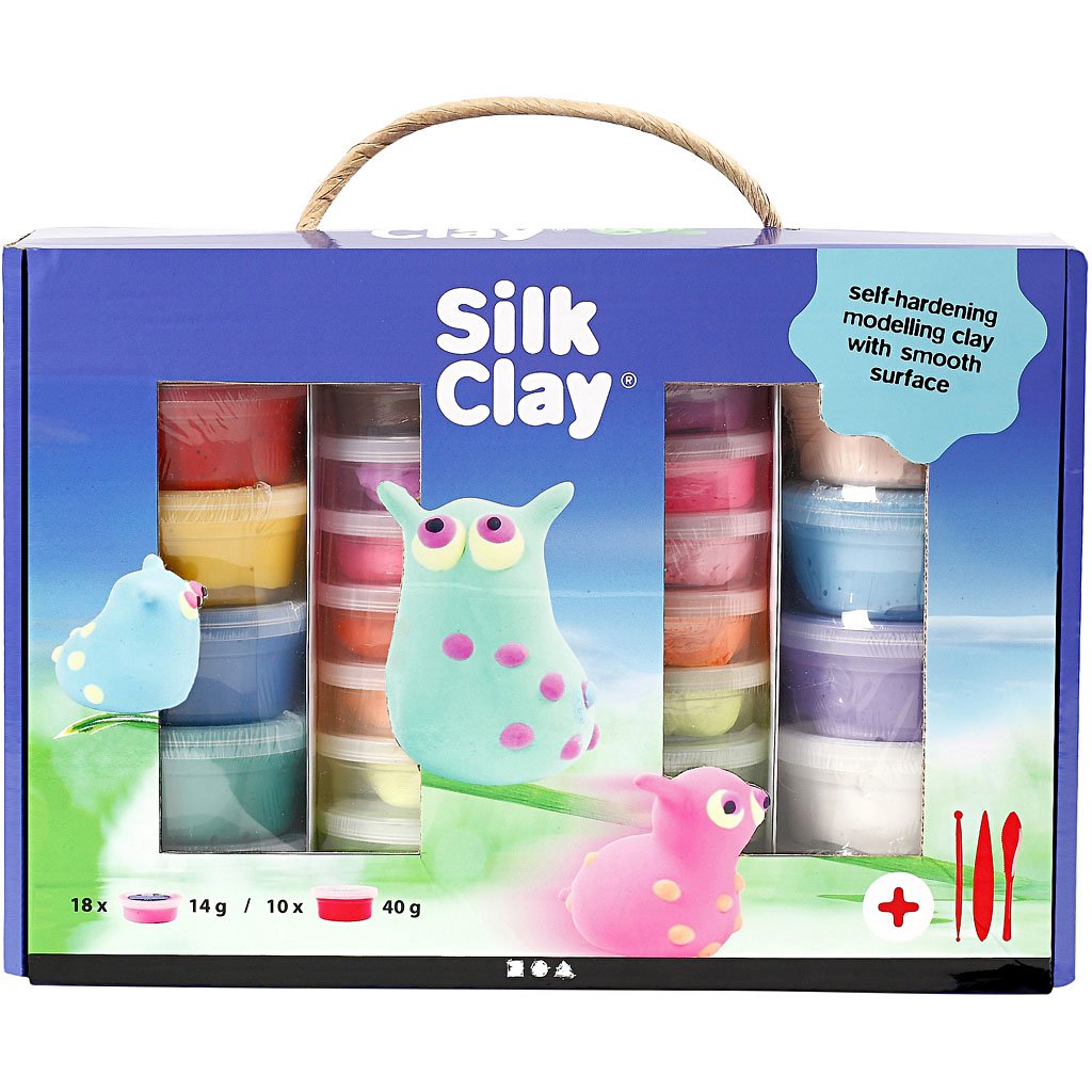 Silk Clay 98110 Set, asstd colours, 1set, multicoloured, 33.3 x 23.5 x 10 cm