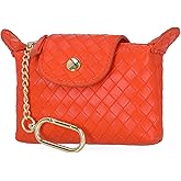 Mundi Donna RFID Wallet Coin Purse Mini Pouch Charm with Key Chain, Orange